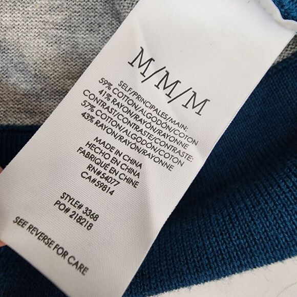 CAbi Cardigan Women’s Medium Ever Moroccan Blue Snap Button Front V Neck 3368 - Picture 7 of 8